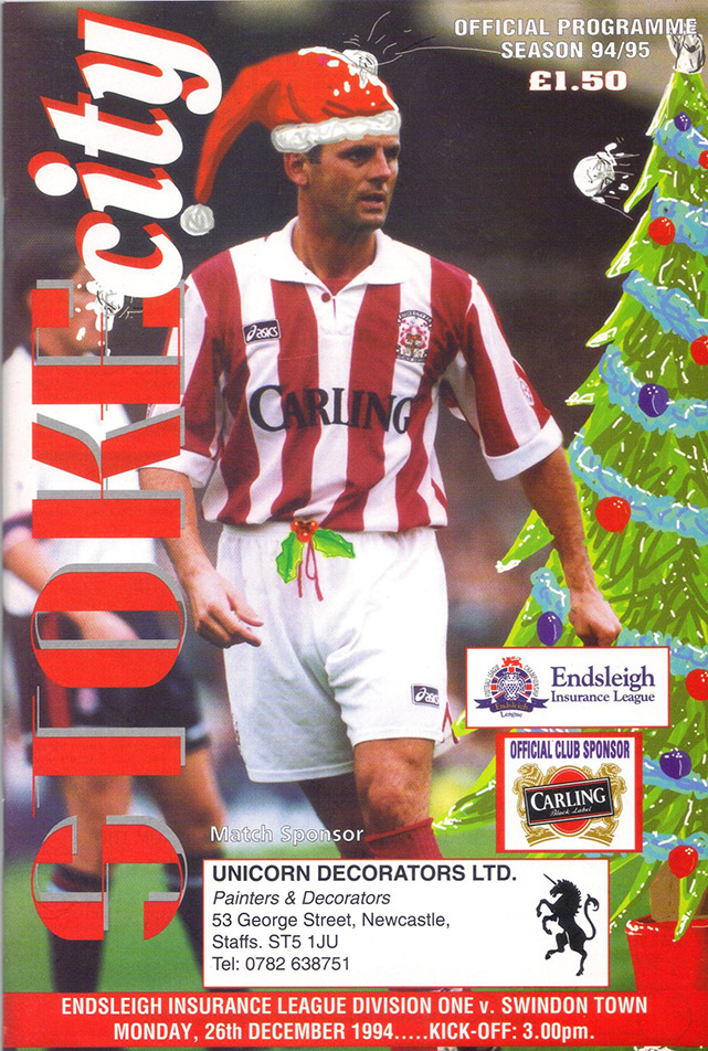 <b>Monday, December 26, 1994</b><br />vs. Stoke City (Away)